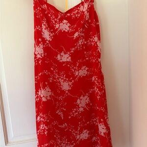 Nordstrom Red and White Floral Mini Dress